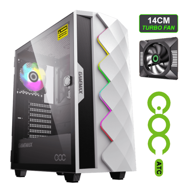 Case Gamemax Diamond COC mid tower RGB vidrio templado lateral - Image 8