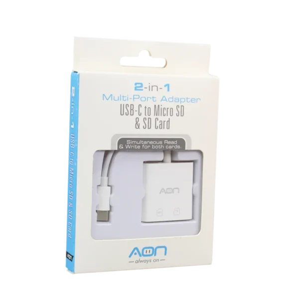 Adaptador USB-C a Hembra Micro SD & SD Card AON - Image 2