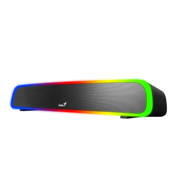 Barra de Sonido Genius Soundbar 200BT estéreo 5.1 bluetooth USB RGB con control en Negro