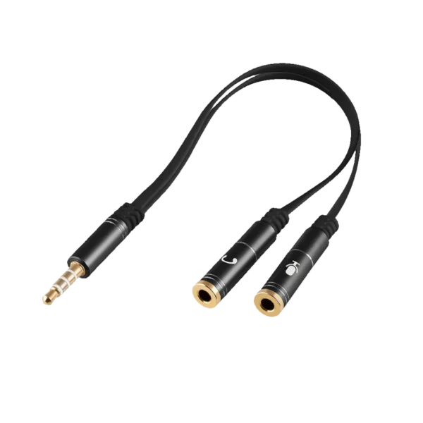 Cable Adaptador 3.5mm Macho a Doble 3.5mm Hembra Argom