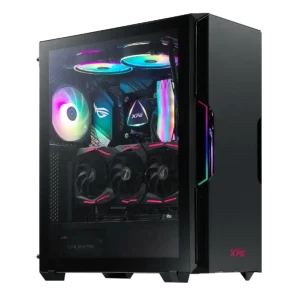 case xpg starker gaming mid tower negro atx 2 x usb paneles laterales vidrio templado