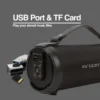 cornetas argom bazooka air tws negro ubs 3.5mm 9w asa de cuero inalámbrico