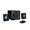 cornetas genius sw g2 gaming madera negra rca 3.5mm 36w led azul bajo ajustable control en línea
