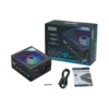 fuente de poder azza gaming 650w argb atx 12v 80 plus bronze 100 240v led negro