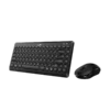 kit teclado mouse genius luxemate q8000 dpi 1600 3 botones inalámbrico teclas redondas español receptor usb negro
