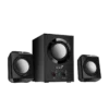 subwoofer genius sw 2.1 300 madera negro 3.5mm 10w bajo control del volúmen