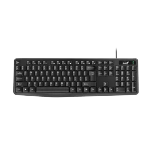 teclado genius smart kb 117 español usb con patas de inclinanción resistente a derrames negro