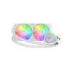 enfriador liquido gamemax iceburg 120 infinity rgb 4 pines 180 w lga 1700 amd am5 blanco (copy)