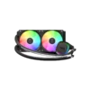 enfriador liquido gamemax iceburg 120 infinity rgb 4 pines 180 w lga 1700 amd am5 blanco (copy)