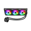 enfriador liquido gamemax iceburg 120 infinity rgb 4 pines 180 w lga 1700 amd am5 blanco (copy)