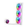 enfriador liquido gamemax iceburg 120 infinity rgb 4 pines 180 w lga 1700 amd am5 blanco (copy)