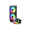 enfriador liquido gamdias aura gl240 v2 3 pines argb lga 1851 intel y amd carcasa giratoria blanco (copy)