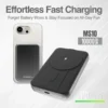 power bank argom ms10 magnetico 10000mah usb indicador led ultradelgado aluminio