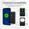 power bank argom ms10 magnetico 10000mah usb indicador led ultradelgado aluminio