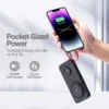 power bank argom st10 magnetico 10000mah 3 en 1 con cable ultradelgado negro