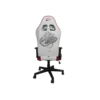 silla jemip gaming katla soporte lumbar reposabrazos blanco rojo